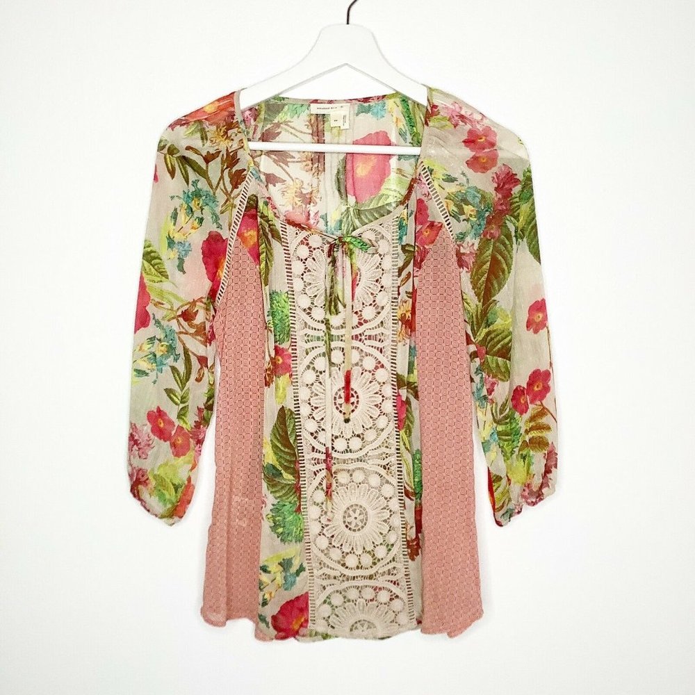 Anthropologie Meadow Rue Roselle Floral Blouse top